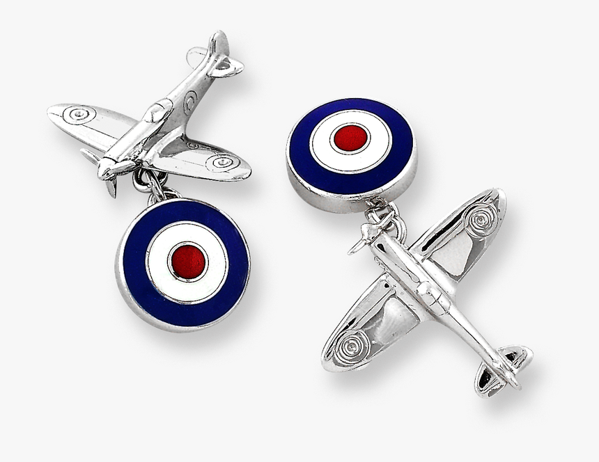 Nicole Barr Designs Sterling Silver Spitfire Plane - Cufflink, HD Png Download