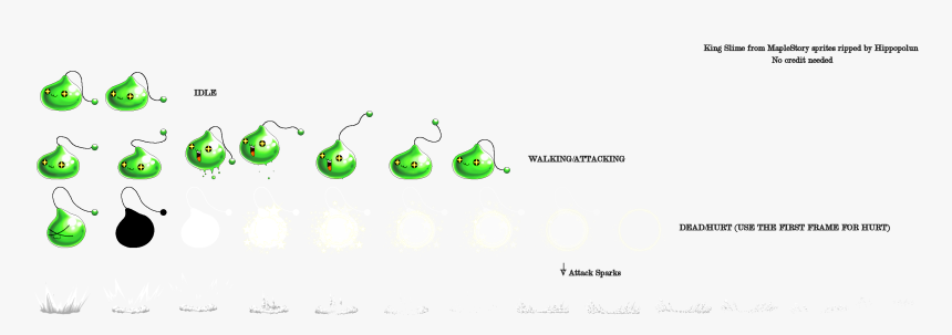 Click For Full Sized Image King Slime - Maplestory Slime Sprite, HD Png Download