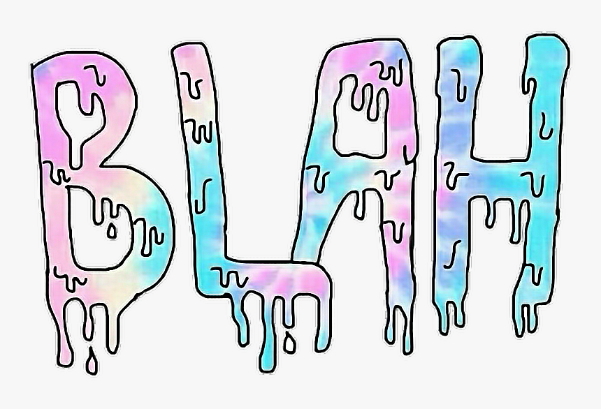 Sticker Tumblr Text Blah Transparent Colorful Png Bride, Png Download