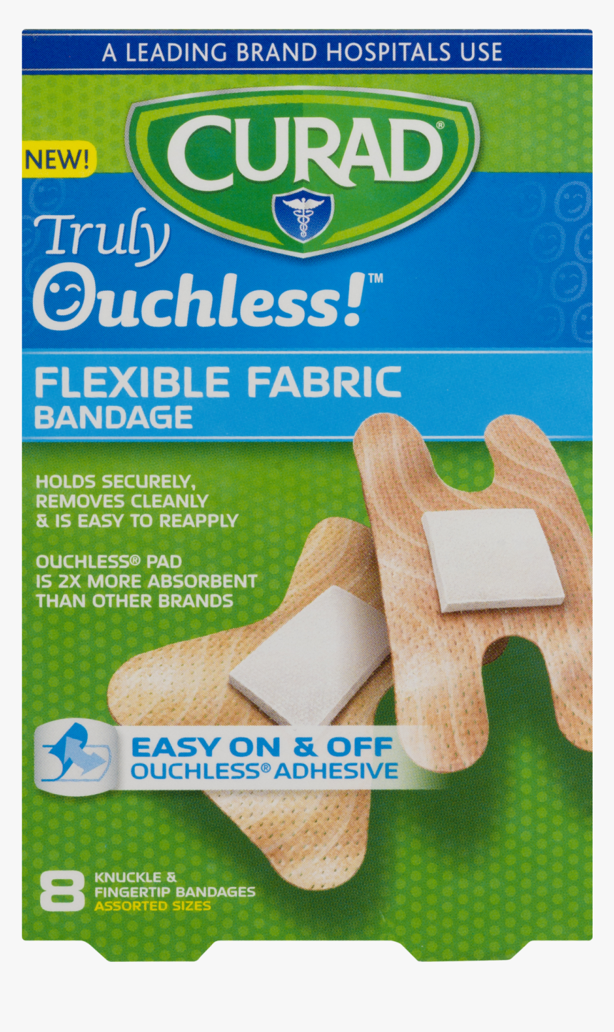 Curad Truly Ouchless Flexible Fabric Bandages, HD Png Download