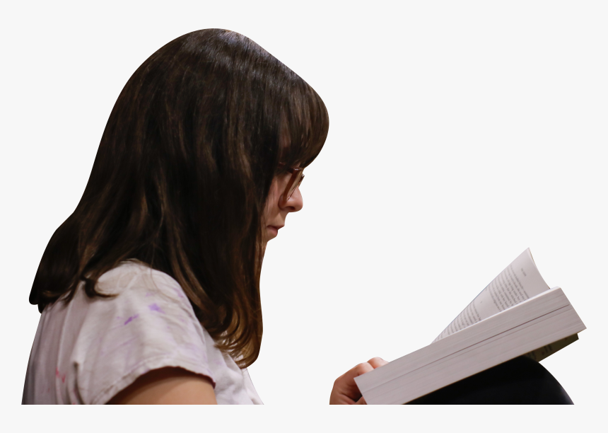 Woman Reading Book - Girl, HD Png Download