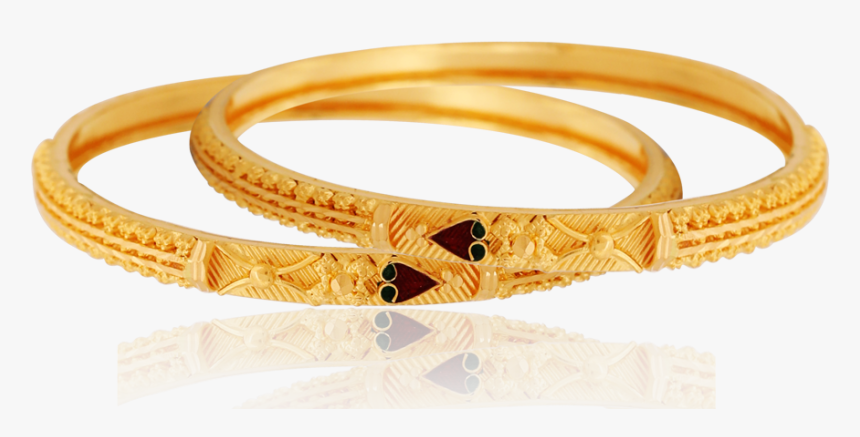 Trendy Golden Heart Bangles - Bangle, HD Png Download