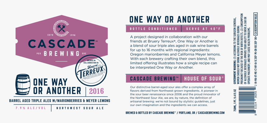 Cascade Rose City Sour 2017, HD Png Download