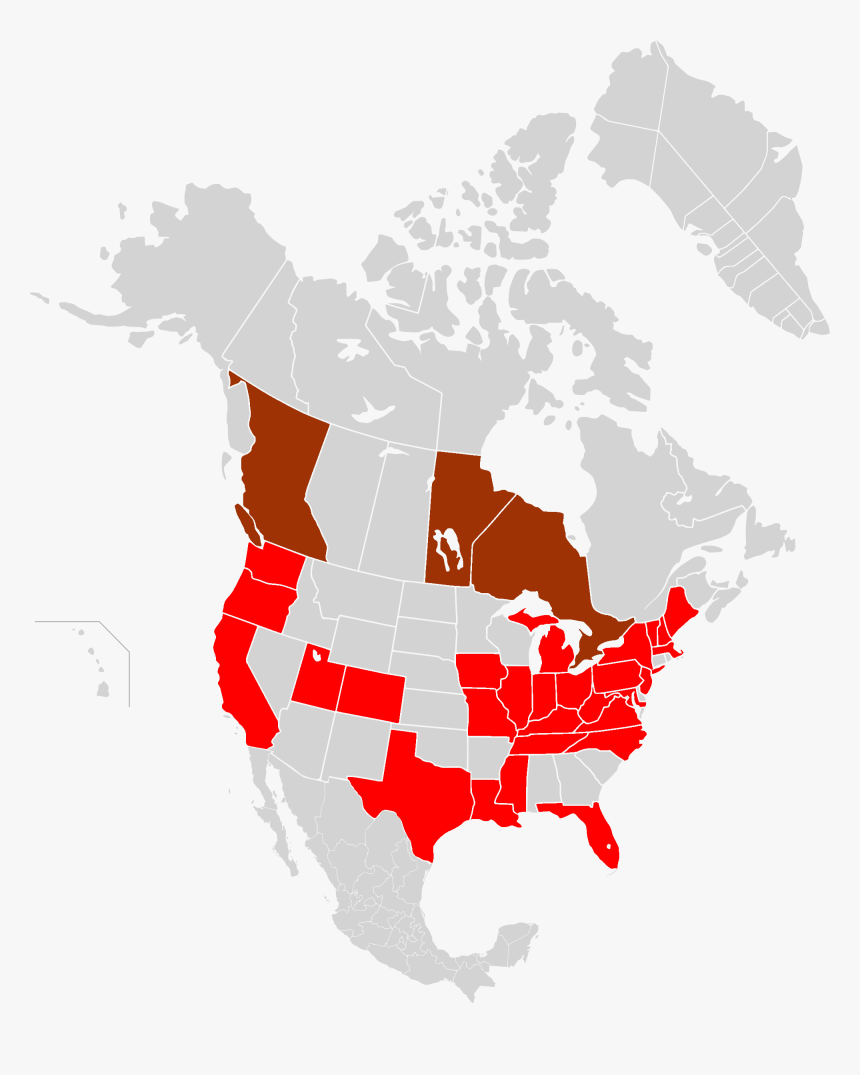 North America Usl Premier League Map 2011 - Northwestern United States, HD Png Download