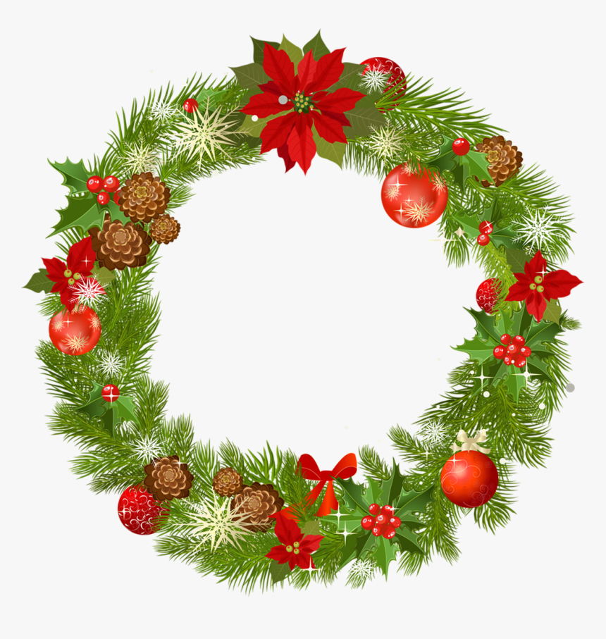 Merry Christmas Wreath Png, Transparent Png