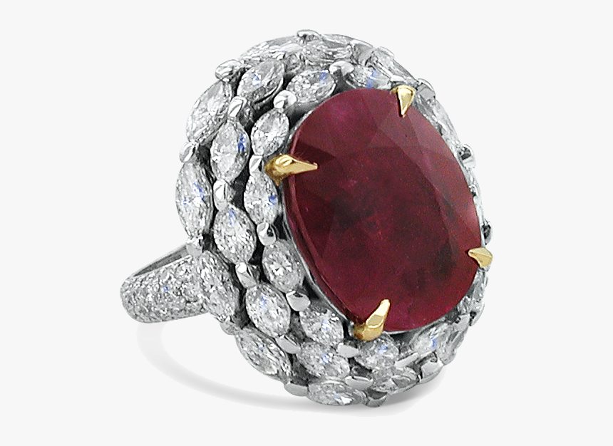 Cad Man Jewellery Ruby Ring Front - Silver Diamond Ruby Ring For Men, HD Png Download