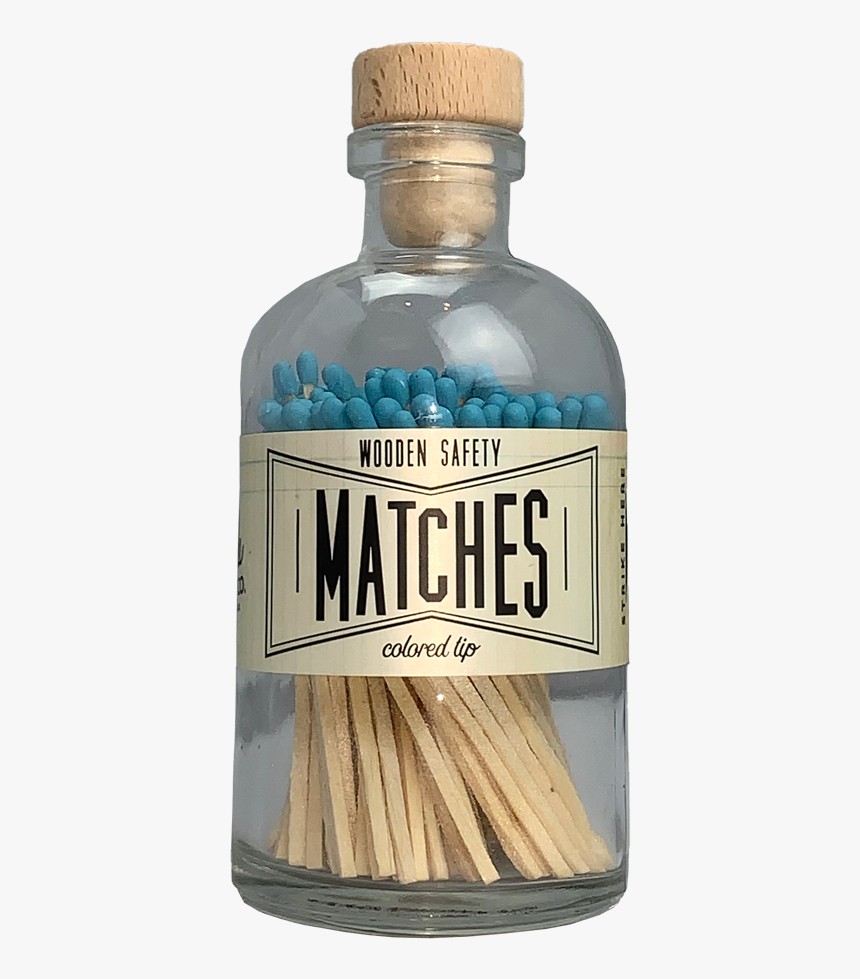 Aqua Vintage Apothocary Matches - Bottle, HD Png Download