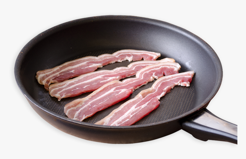 Smoked Streaky Bacon, - Bacon In Frying Pan Png, Transparent Png