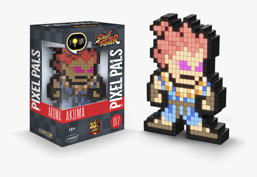 Pixel Pals Capcom Street Fighter Akumacollectible Lighted - Pixel Pals Street Fighter, HD Png Download