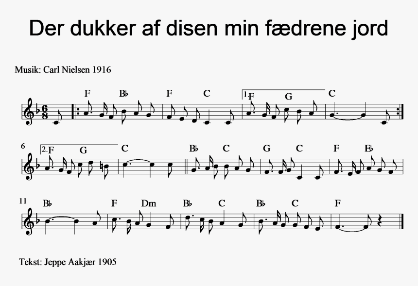 Der Dukker Af Disen Min Fædrene Jord Cn - Just The Way You Are Saxophon Noten, HD Png Download