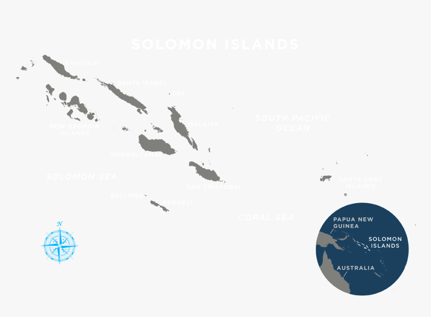 Western Province Solomon Islands Map, HD Png Download