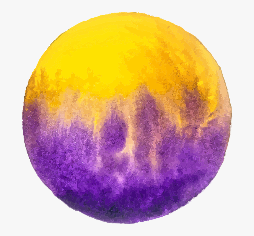 Yellow And Purple Circle, HD Png Download
