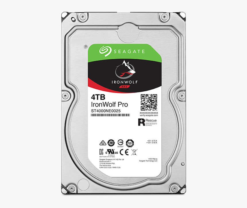 4tb Ironwolf Pro St4000ne0025, 7200 Rpm, Sata 6gb/s, - Hdd Seagate Iron Wolf, HD Png Download
