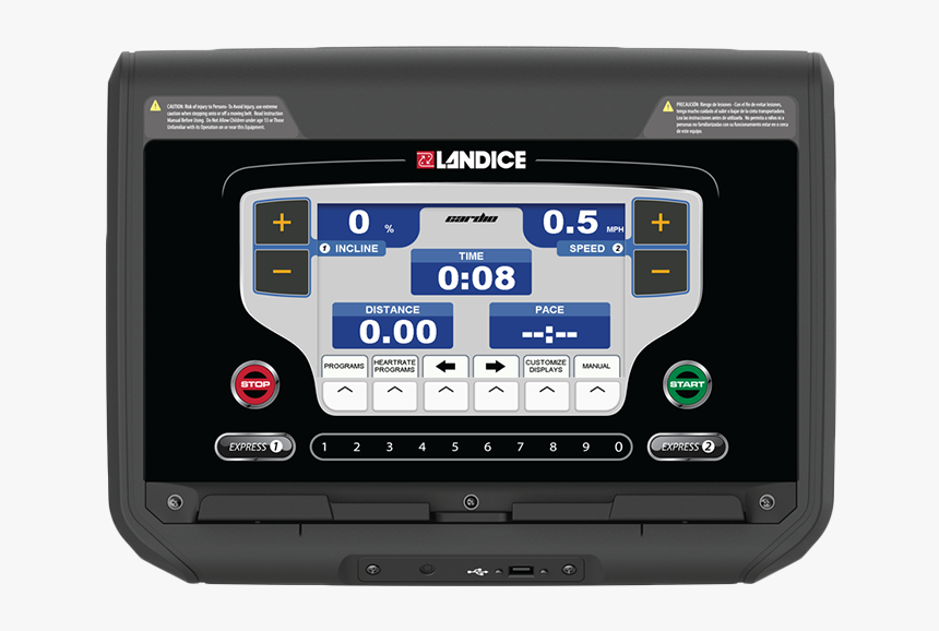 Landice L7 Treadmill With Cardio Control Panel - Treadmill Display, HD Png Download