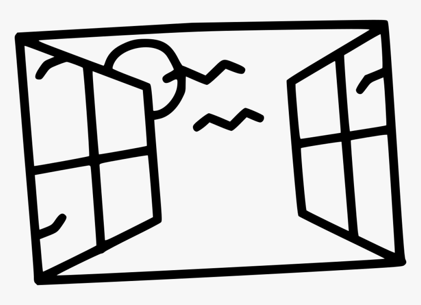 Window Bat Ghost Moon Night Haunted - Transparent Windows Cartoon, HD Png Download