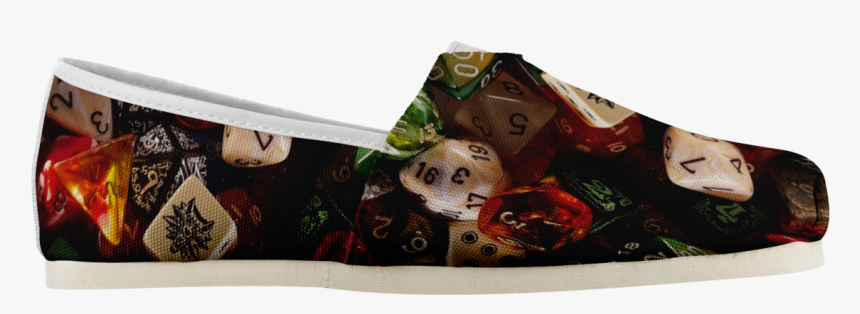 D&d Dice Shoes Canvas Dungeons And Dragons Slip On - Clog, HD Png Download
