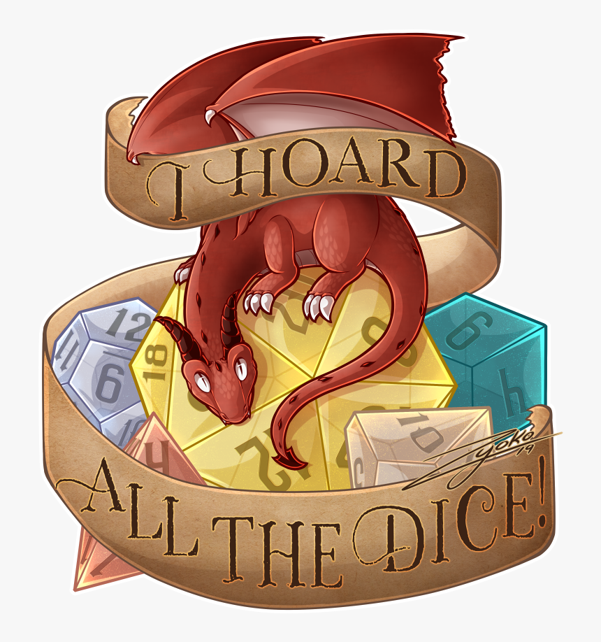 Dragon With Dice Hoard, HD Png Download