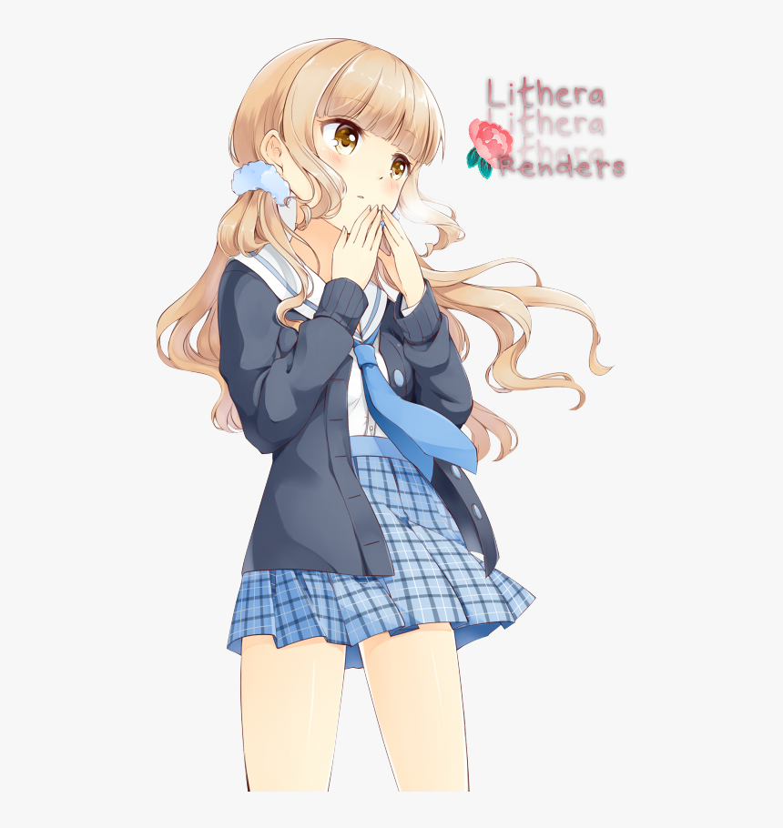 Schoolgirl Anime Render By Emmersys - School Girl Anime Png, Transparent Png