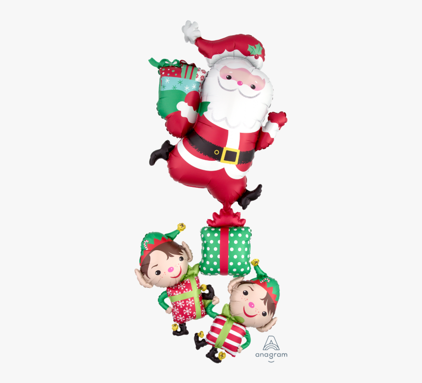 Giant Multi Balloon Christmas Characters Stacker, HD Png Download
