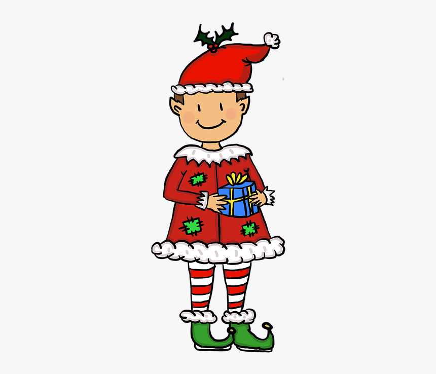 Christmas, Royalty Free, Elf, Free Illustrations, Christmas - Cartoon, HD Png Download