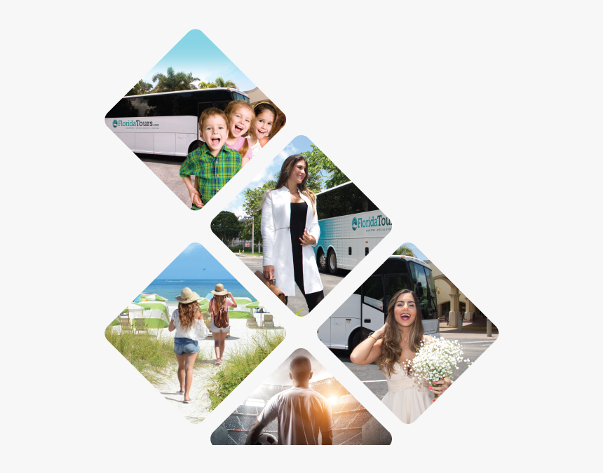 Florida Bus Charter - Collage, HD Png Download