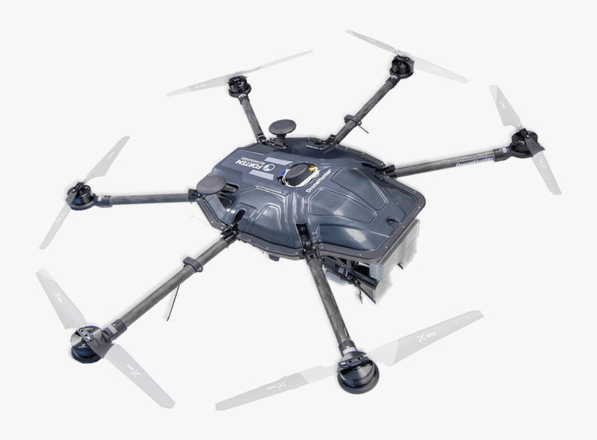 Dronehunter Flying Image - Helicopter Rotor, HD Png Download