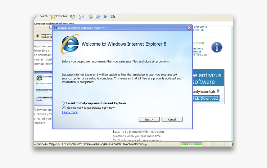 Internet Explorer 8, HD Png Download