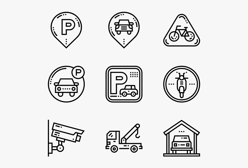 Car Parking Garage Icons - Food Menu Icon Vector, HD Png Download