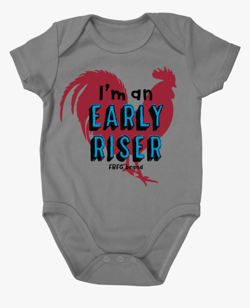 Farm Girl Boy Early Riser Chicken Onesie - Active Shirt, HD Png Download