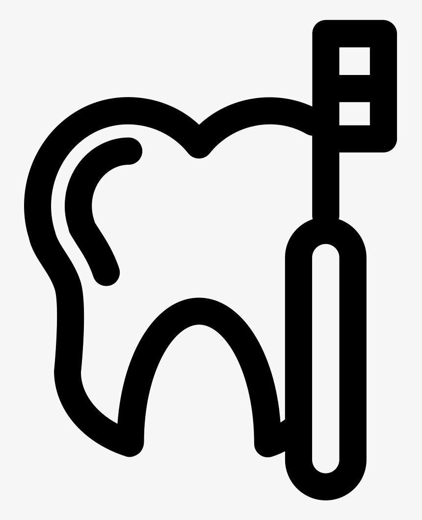 Tooth And Dentist Tool Outlines Comments - Dentist Icon Png, Transparent Png