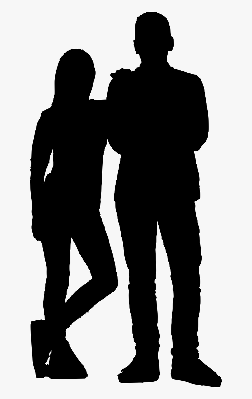 Man Woman Stand Free Photo - Husband And Wife Silhouette Png, Transparent Png
