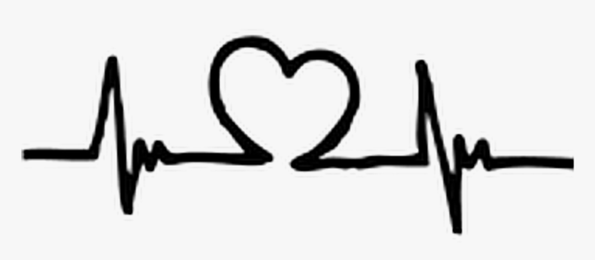Electrocardiography Heart Rate Pulse Tattoo Free Download - Black Heart Beat Png, Transparent Png