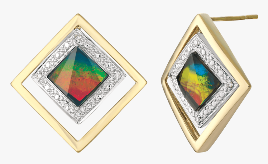 Eva 14k Yellow Gold And Diamond Earrings By Korite - Earrings, HD Png Download