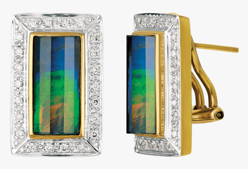 Cecelia 14k Yellow Gold Diamond Earrings By Korite - Emerald, HD Png Download