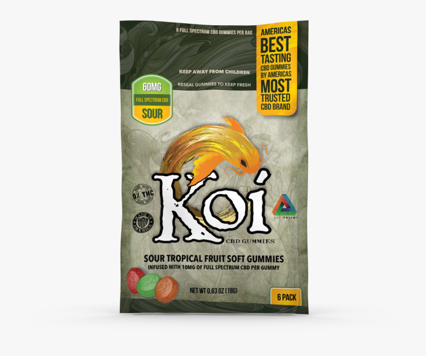 Koi Gummies 60mg - Valencia Orange, HD Png Download