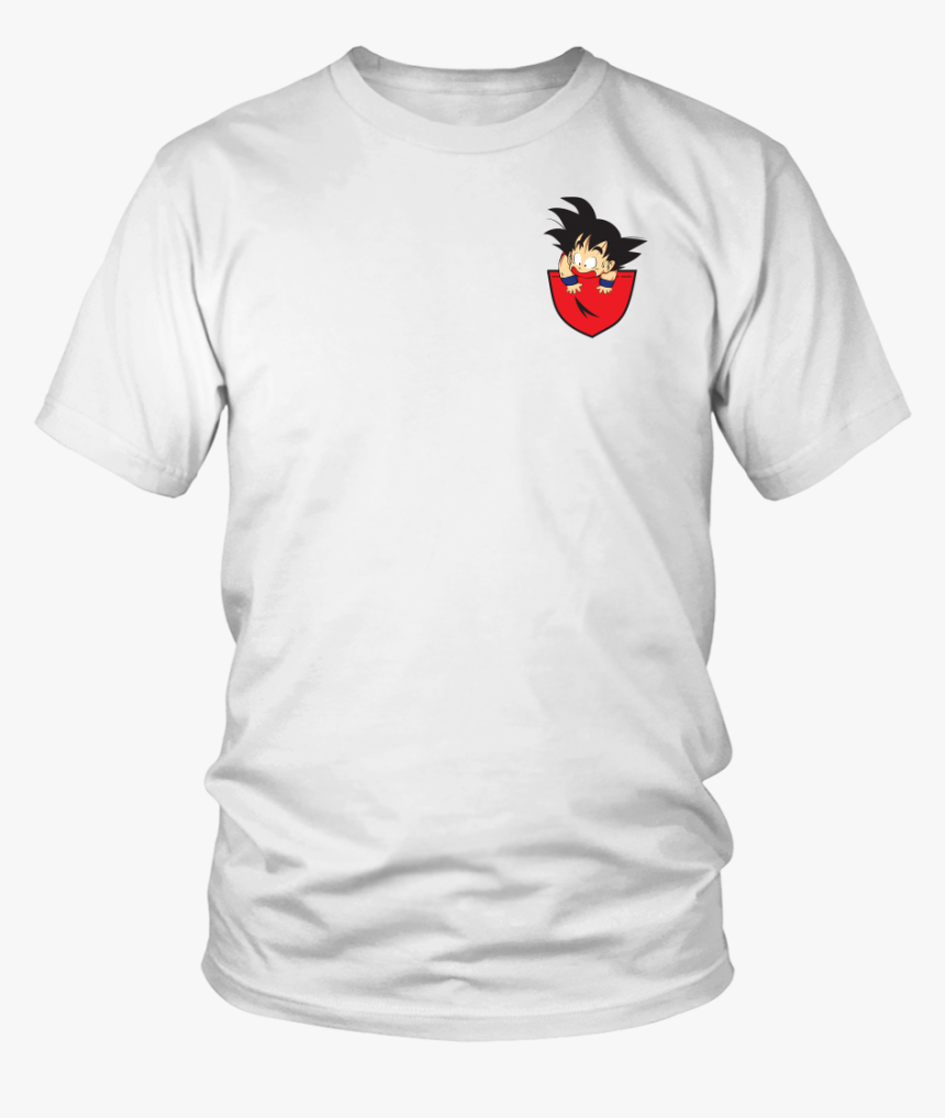 Super Saiyan Goku Kid In Pocket Men Short Sleeve T - Goku Pocket T Shirt, HD Png Download