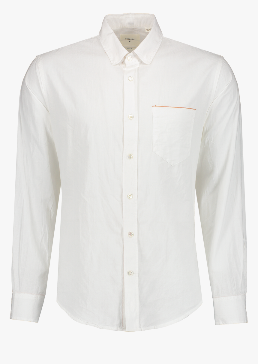 Long Sleeve 1 Pocket Shirt White - Mens White Shirt Long Sleeve, HD Png Download