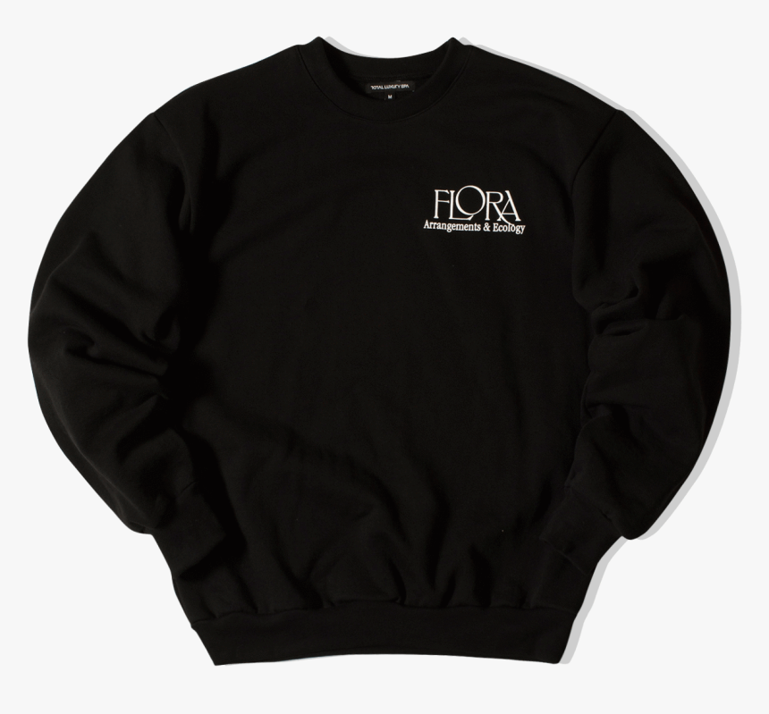 Flora Crew Fleece Black - Active Shirt, HD Png Download