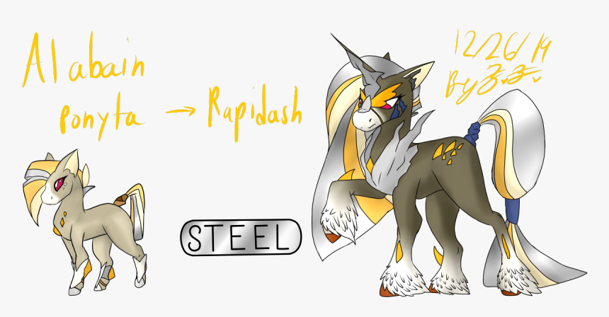 A Alabamain Regional Varient Of Ponyta And Rapidash - Cartoon, HD Png Download