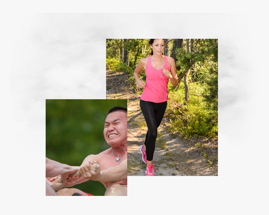 Woman Running And Man In Pain - Jogging, HD Png Download