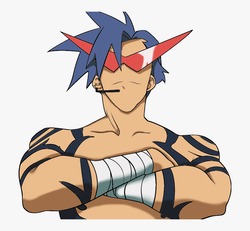 Kamina Fan Art - Cartoon, HD Png Download