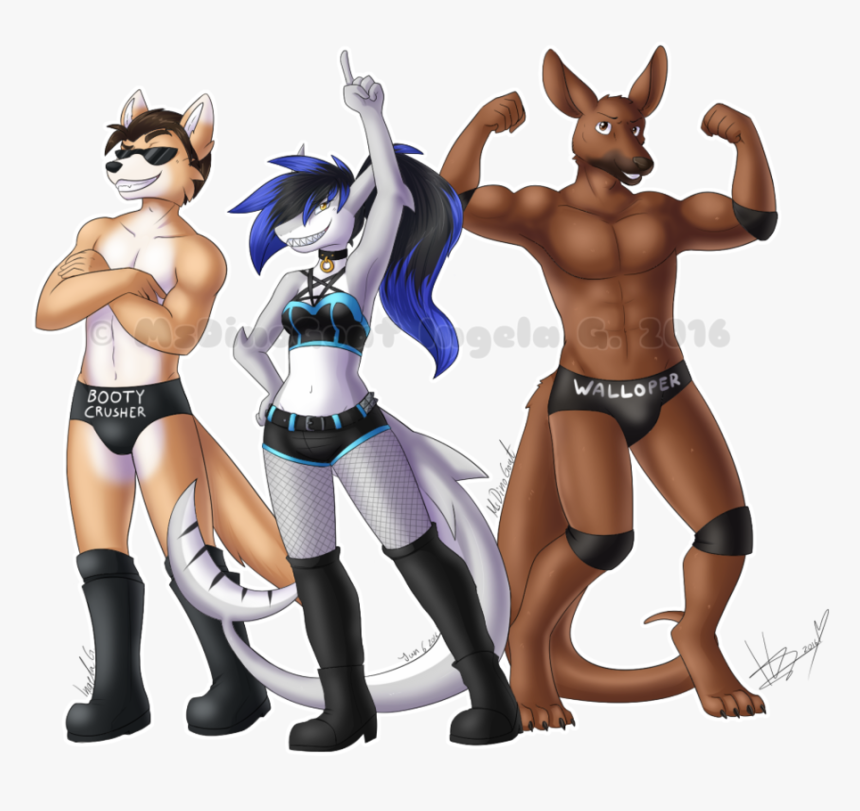 Crash And Thrash Newest Tag Team Of The Fwf - Sashashark Sasha Shark Anthro, HD Png Download