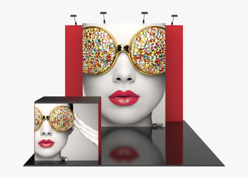 Vector Frame Essential 10ft Modular Backwall Kit - Funny Glasses On People, HD Png Download