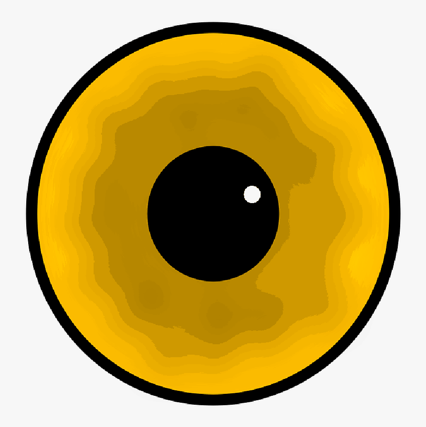 Eye, Black, Yellow, Circle, White, Cartoon, Dot - Smiley Face, HD Png Download