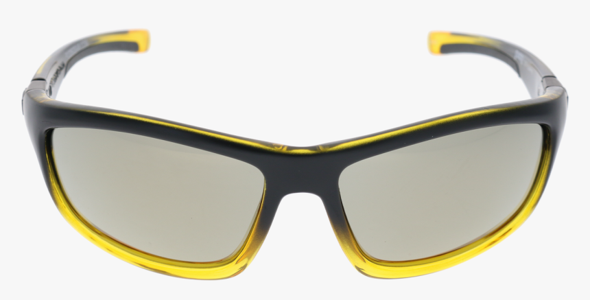 Matte Black-shiny Crystal Yellow Frame Gold Mirror - Sunglasses, HD Png Download