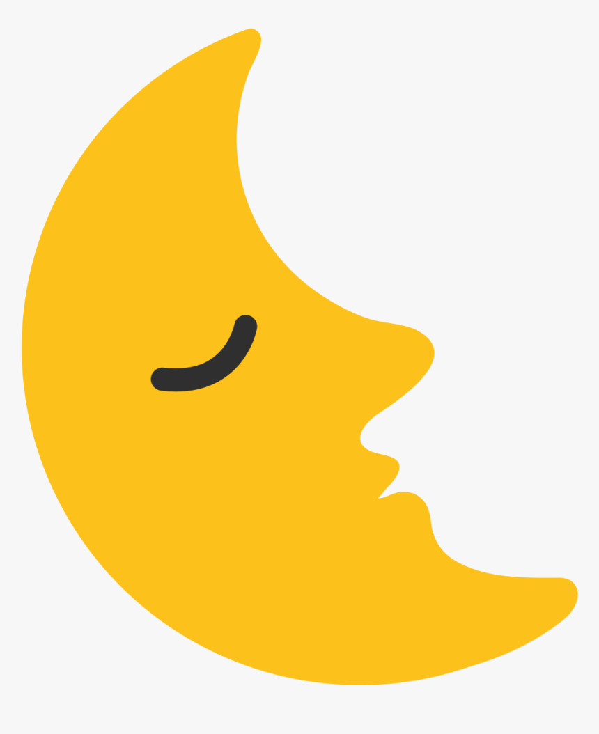 Emoji Half Moon With Face, HD Png Download