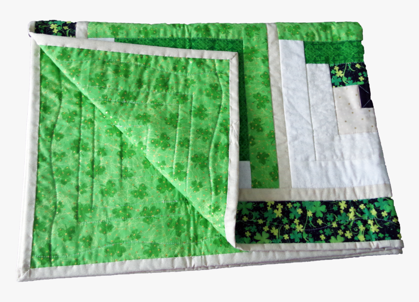 Green And White Shamrock Patterned Tablecloth - Quilt, HD Png Download