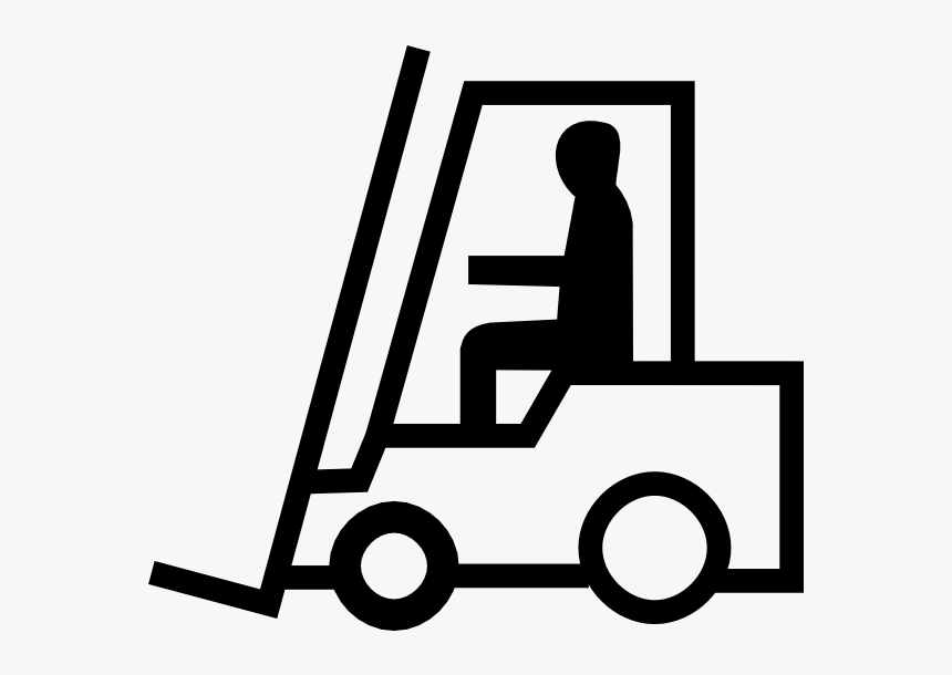 Forklift - Clipart - Forklift Clipart Black And White, HD Png Download
