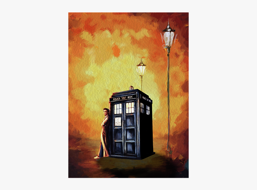 Tardis Doctor Who Art Painting, HD Png Download