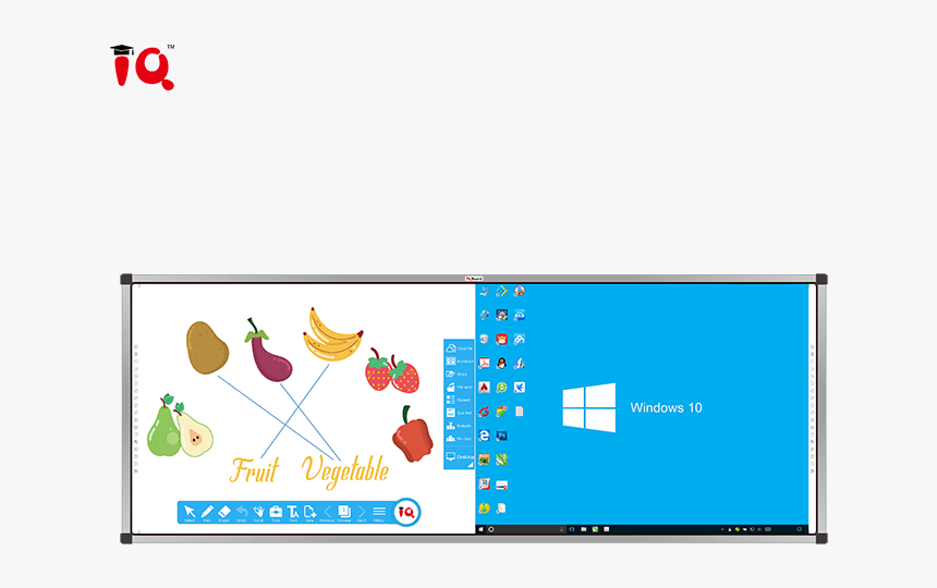 150 Inch Dual Screen Multi Finger Touch Interactive - Graphic Design, HD Png Download